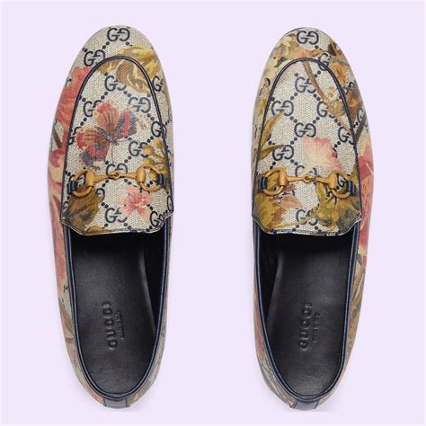 gucci jordaan flora loafer|gucci crocodile loafer.